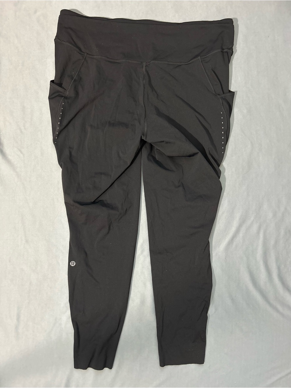 Lululemon Fast and Free HR Tight 28" Reflective w/ Pockets Black size 18 LW5FLOS